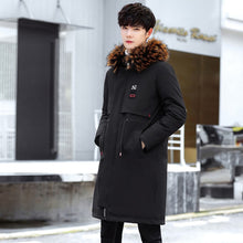 Load image into Gallery viewer, Parkas Men 2018 New Winter Jacket Long Thicken Warm Cotton Big Fur Hooded Outwear Hooded Overcoat Can Be Worn On Both Sides 801